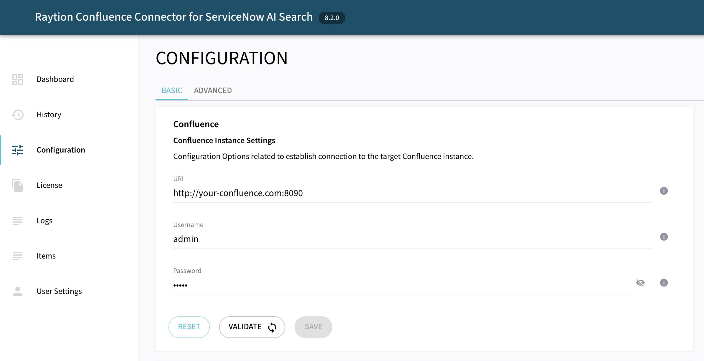 config basic confluence