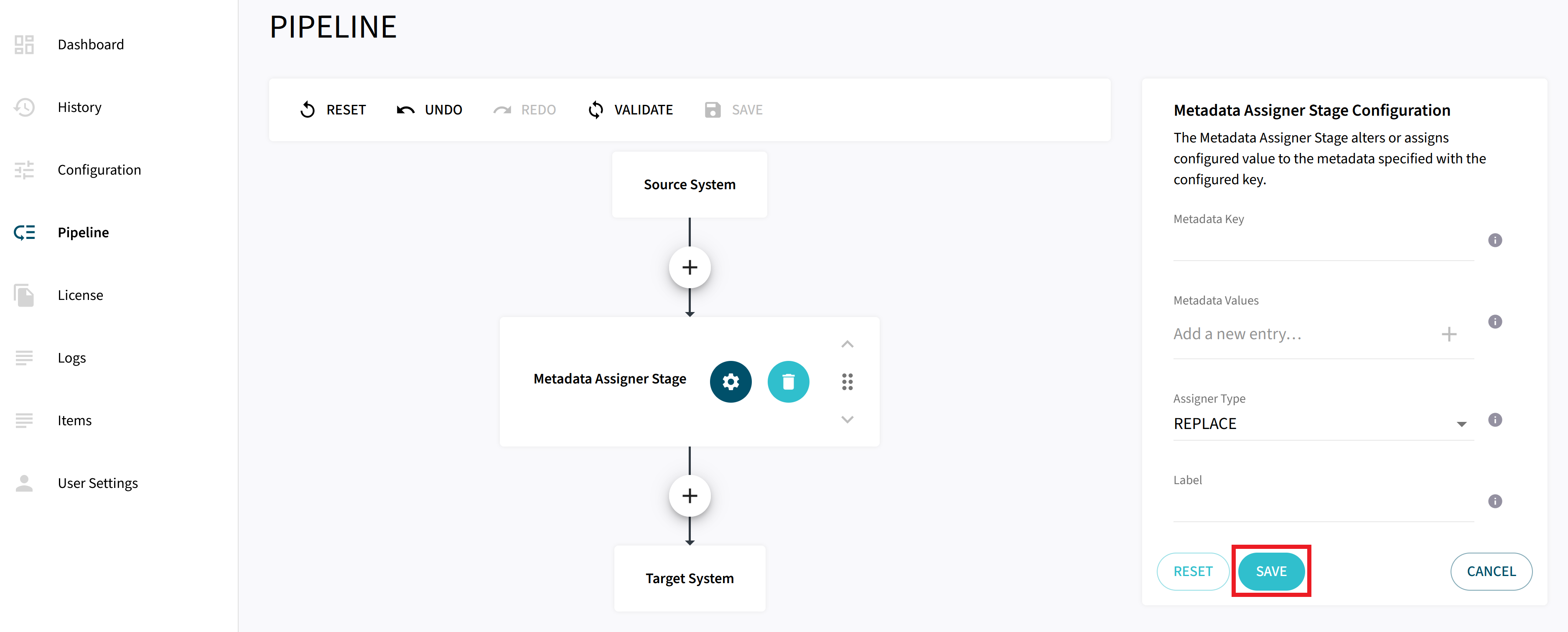 configure stage