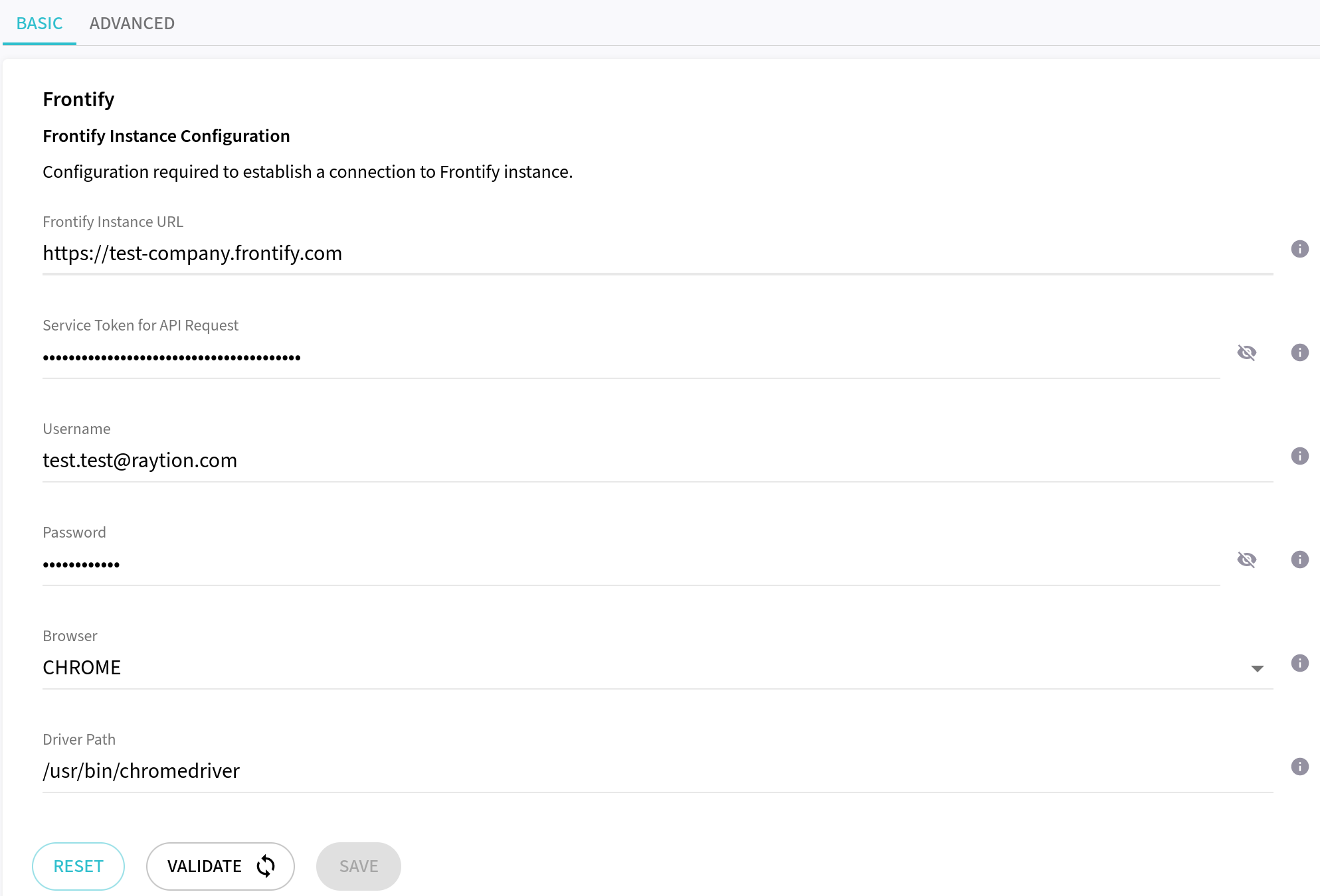 Frontify Connection Configuration