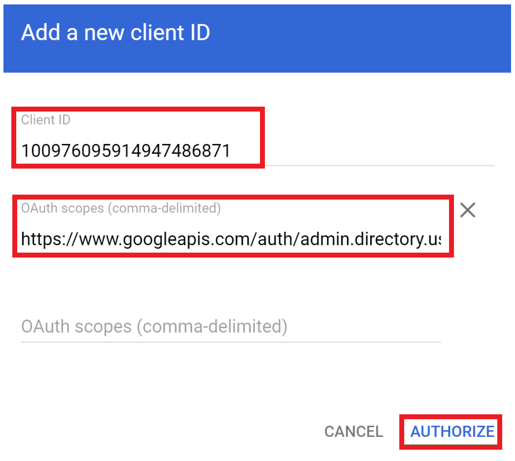 domain wide delegation authorize