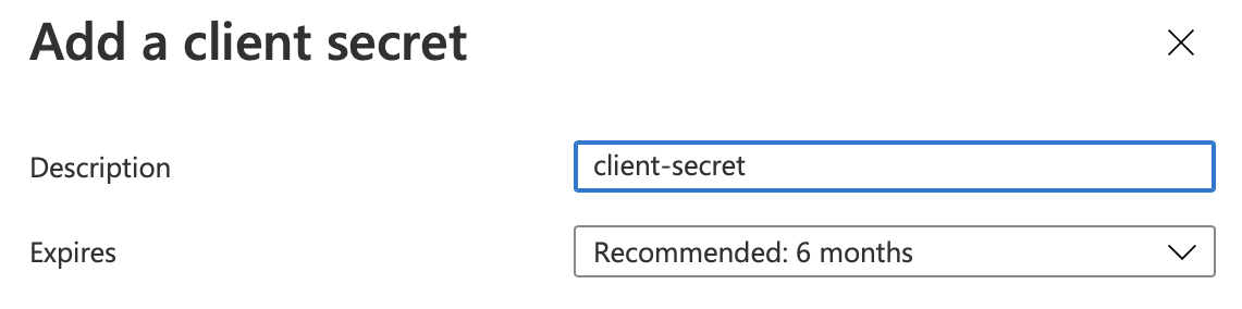 Add Client Secret