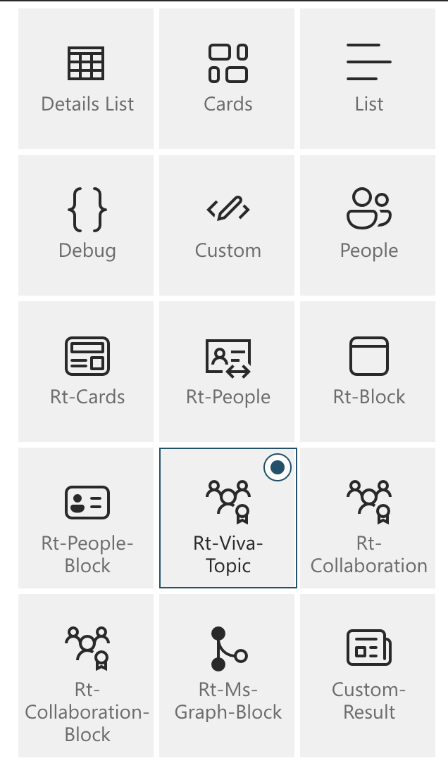 viva topics layouts